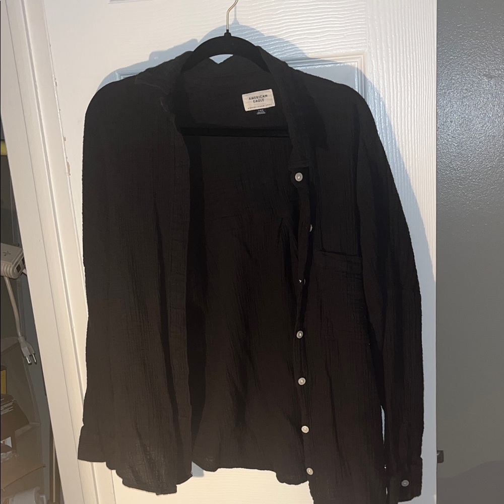 American Eagle Outfitters Dark Textured Top